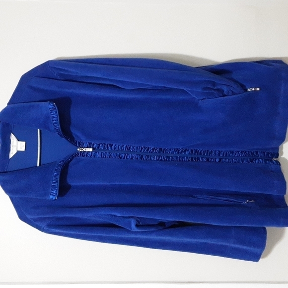 Allison Daley cardigan vintage Full zip Track Jacket women 3XL Y2k Velour Soft - Picture 1 of 8